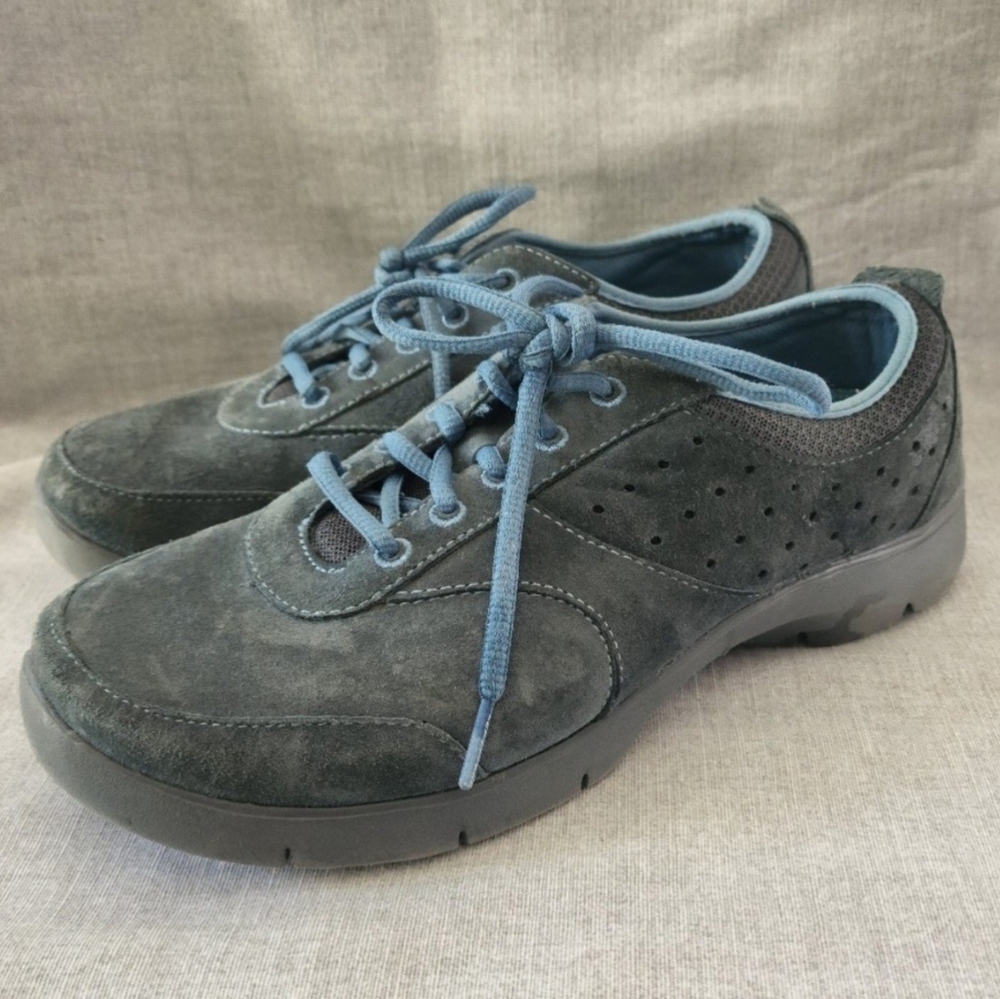 Dansko Womens Elaine Sneakers Shoes Blue Low Top Suede Lace Up EU 40